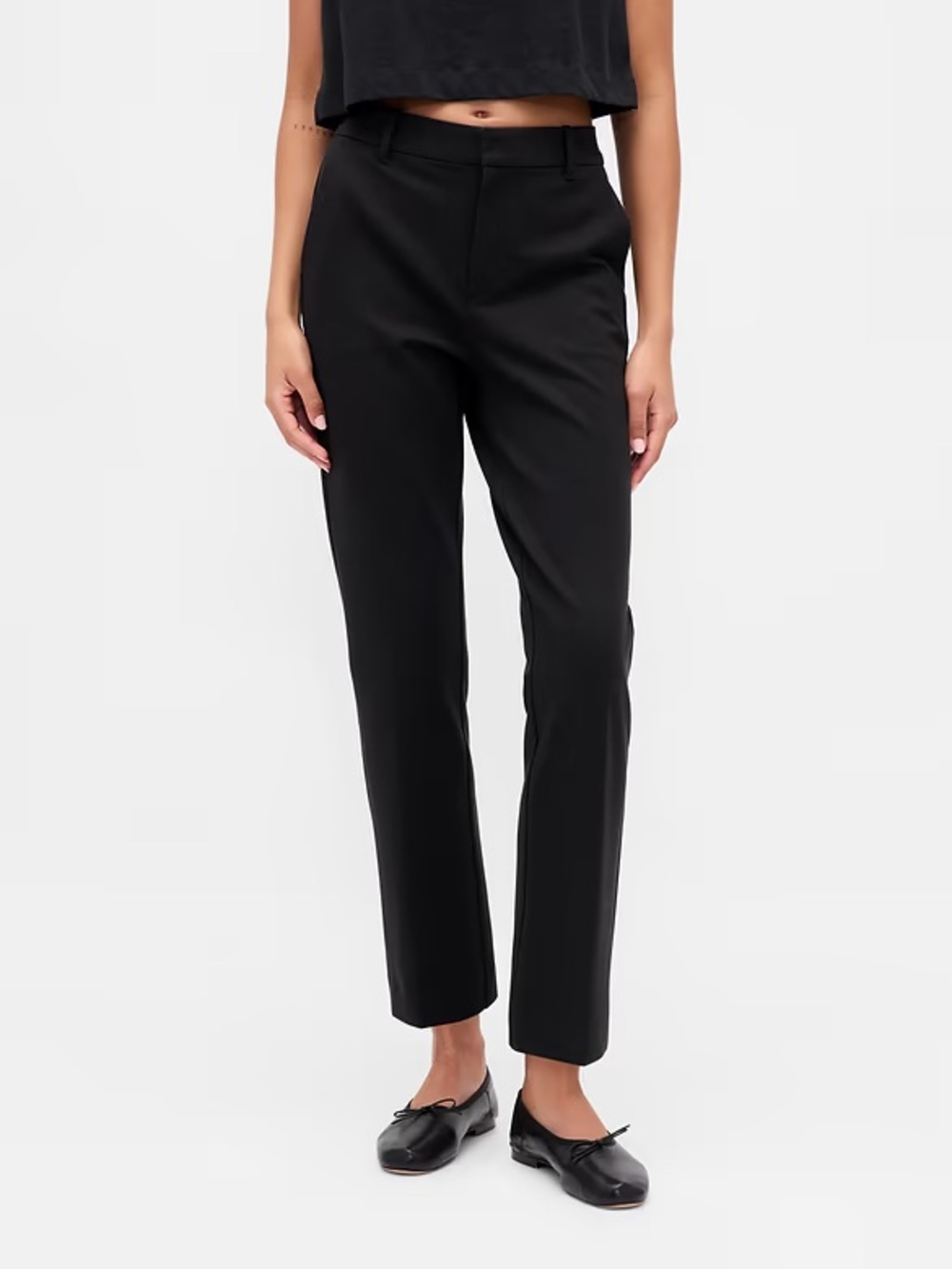 GAP High Rise Double Knit Slim Crop Pants XS